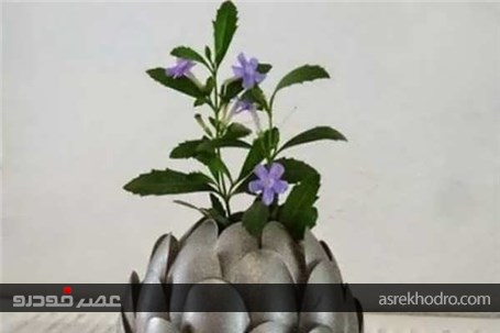 ساخت گلدان با وسایل دور ریختنی و بی استفاده در منزل