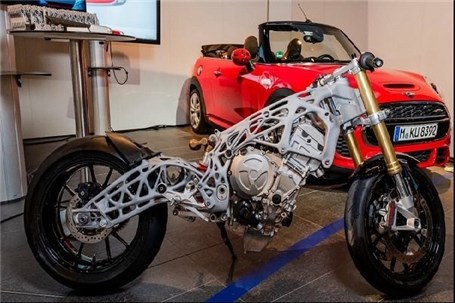 تولید موتورسیکلت با چاپگر سه بعدی