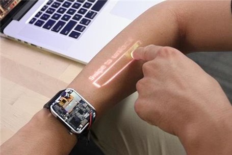 ساعتی که پوست دست را به صفحه نمایش تبدیل می کند