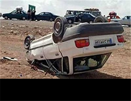 واژگونی خودرو پراید در جاده خدابنده به مرگ راننده منجر شد