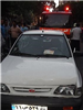تصادف اتوبوس دزدی با 3سواری و موتورسیکلت در خیابان ابوذر