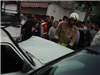 تصادف اتوبوس دزدی با 3سواری و موتورسیکلت در خیابان ابوذر