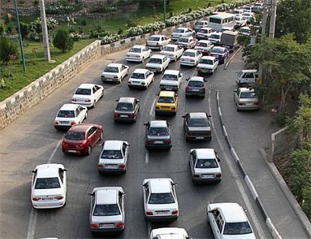 ترافیک پرحجم در جاده تهران-قم