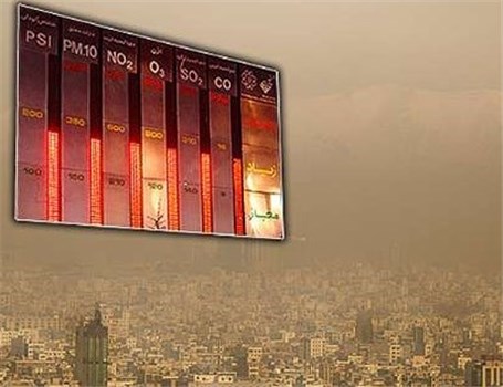 شاخص کیفیت هوا در تهران امروز از مرز ۱۵۰ فراتر رفت