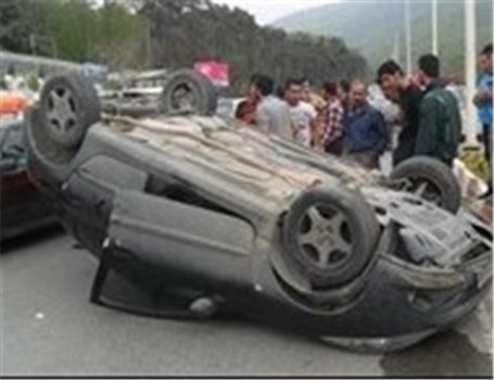 واژگونی خودرو ۳۰ درصد حوادث رانندگی گیلان را تشکیل می‌دهد