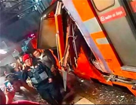 برخورد 2 قطار در ایستگاه مترو مکزیک 35 مجروح برجای گذاشت