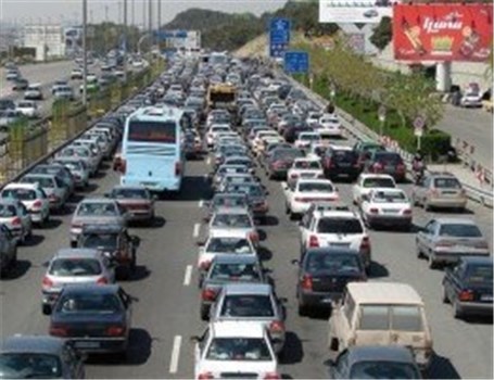 ترافیک سنگین در آزادراه قزوین - رشت