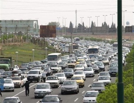 ترافیک سنگین در پلور - آبعلی و آزادراه قزوین - کرج