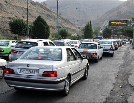 ترافیک نیمه‌سنگین در باند جنوبی آزادراه تهران- کرج و محدوده تونل شیرگاه در فیروزکوه