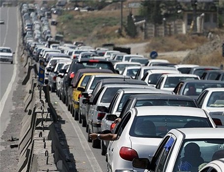 ترافیک سنگین در آزادراه تهران - قزوین