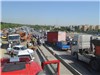 تصادف زنجیره‌ای 10 خودرو در مشهد