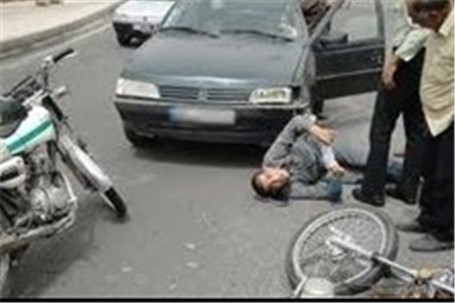 تصادف مرگبار بونکر با موتورسیکلت