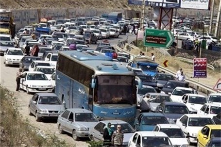 ترافیک نیمه‌سنگین در باند جنوبی آزادراه‌های کرج-قزوین و تهران-کرج