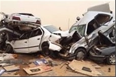 تصادف سه خودرو در اتوبان تهران ـ قم
