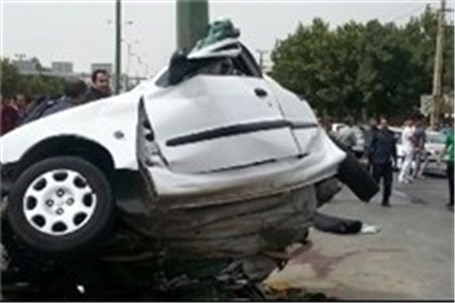 تصادف «تندر ال 90» با پایه برق در جاده ماهشهر جان 2 نفر را گرفت
