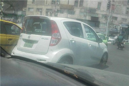 شکار سوزوکی اسپلش در خیابان های تهران با پلاک آزمایش فنی