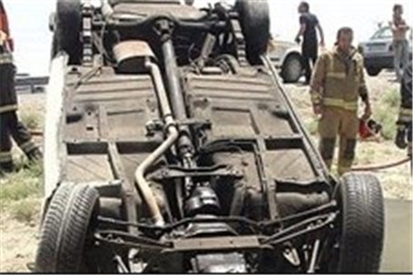 واژگونی خودرو سواری در خیابان طبرسی مشهدبدون صدمات جانی گزارش شد