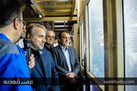 گزارش تصویری از بازدید وزیر صنعت و معدن و رییس سازمان برنامه و بودجه از خط تولید ایران خودرو