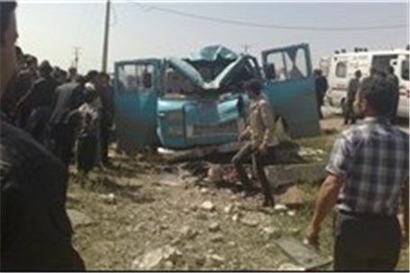 برخورد تریلی و اتوبوس با 8 مصدوم در اتوبان تبریز ـ تهران
