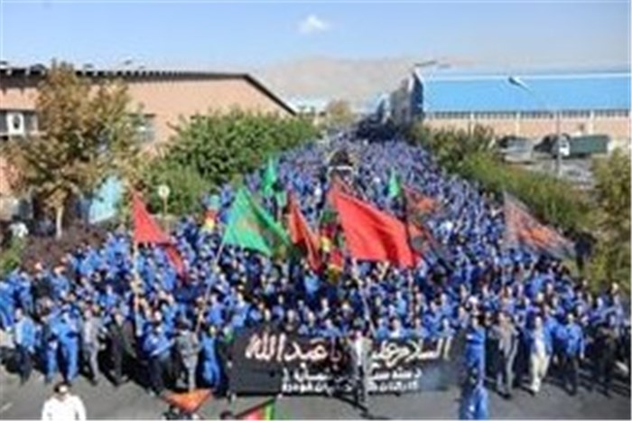 سوگواری 10هزار نفری ایران خودرو در عزای سیدالشهدا(ع)