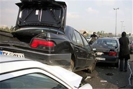 تصادف زنجیره‌ای 5 خودرو در محور فیروزکوه
