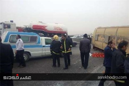 2 کشته در حادثه واژگونی اتوبوس دانشجویان در جاده اصفهان