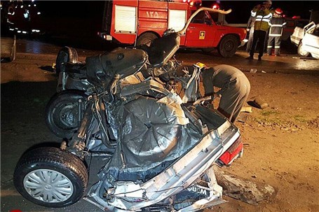 واژگونی خودرو پرشیا در بزرگراه جلال آل احمد یک کشته برجا گذاشت