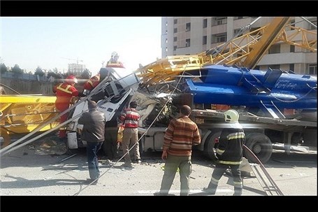 سقوط یک تاورکرین دیگر در تهران