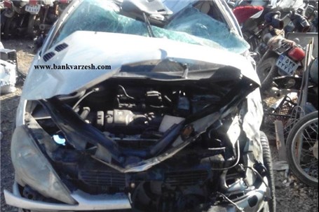 خودرو ملی‌پوش ایرانی بعداز تصادف