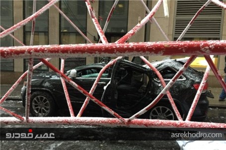 سقوط جرثقیل غول‌پیکر در نیویورک + تصاویر