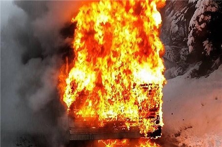 چهار سرنشین خودرو در غرب خراسان رضوی در آتش سوختند