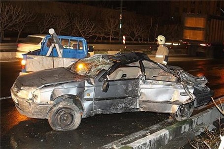 لغزندگی جاده در استان قزوین حادثه آفرید