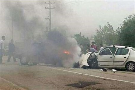 تصادف خونین در جاده کیاسر ۲ کشته و پنج مصدوم داشت