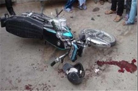 تصادف دلخراش یک موتورسوار