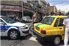 تصادف تاکسی با خودرو پلیس راهنمایی و رانندگی + تصاویر