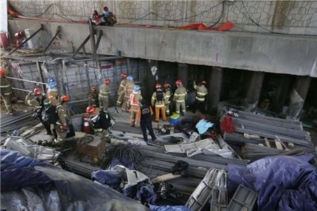 4 کشته و 10 زخمی در حادثه فروریختن مترو در کره جنوبی