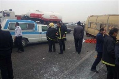 واژگونی اتوبوس مسافربری در خوزستان
