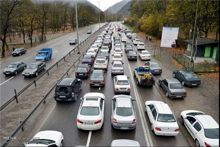 ترافیک پرحجم در مسیرهای منتهی به تهران