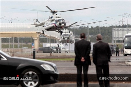 هلیکوپتر و خودرو پوتین +عکس