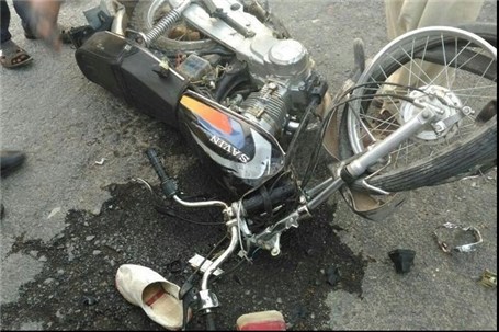 مرگ راکب بی کلاه موتورسیکلت در بزرگراه آزادگان