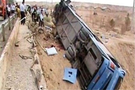 واژگونی اتوبوس در خراسان شمالی ۳۴ مصدوم برجای گذاشت