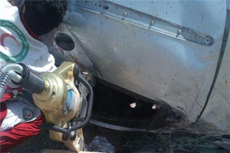 واژگونی مرگبار پژو ۴۰۵ در جاده ایرانشهر- خاش