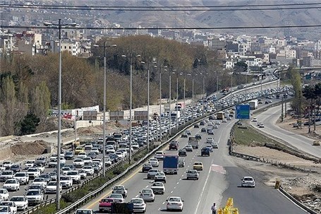 ترافیک نیمه سنگین در آزاد راه کرج- قزوین