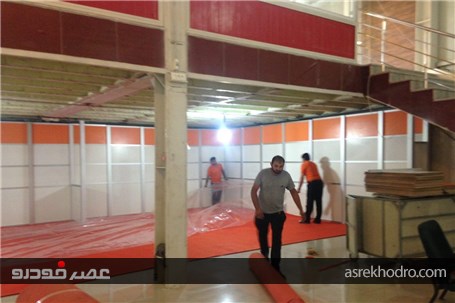 گزارش تصویری آغاز ساخت و ساز غرفه های نمایشگاه خودرو ارومیه