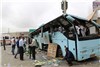وضعیت اتوبوس و مسافران پس از واژگونی در جاده چناران-مشهد