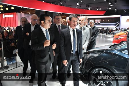 گزارش تصویری بازدید کارلوس گون مدیرعامل رنو-نیسان از نمایشگاه بین المللی خودرو پاریس