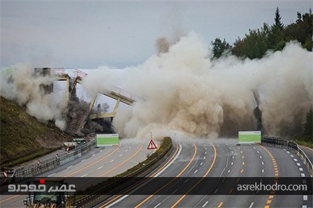 انفجار پل عابر پیاده+تصاویر