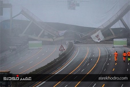 انفجار پل عابر پیاده+تصاویر