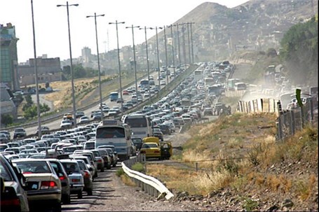 ترافیک نیمه سنگین در آزادراه کرج- قزوین