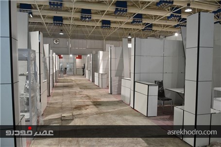 گزارش تصویری از ساخت و ساز غرفه های یازدهمین نمایشگاه بین المللی قطعات، لوازم و مجموعه های خودرو ایر